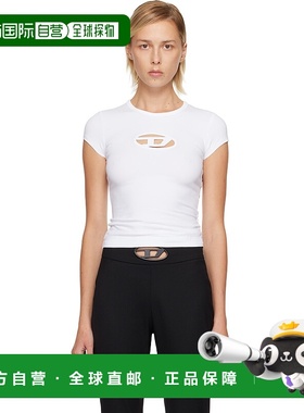 香港直邮Diesel 迪赛 女士 白色 T-Angie T 恤 A062680AFAA针织