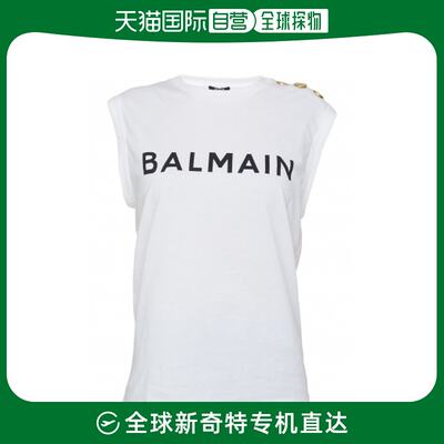 香港直邮BalmainBALMAIN 白色女士T恤 AF1ED000BB02-GAB