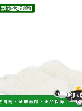 1h可退 香港直邮Marni 玛尼 女士 Sabot 毛羊皮便鞋 white白色 舒