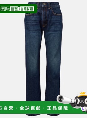 1h可退 香港直邮KHAITE 女士 Callum 直筒牛仔裤 blue蓝色 舒适时