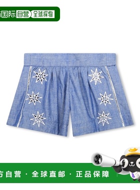 1h可退 香港直邮Chloe 蔻依 女童 短裤童装 C20040K blue蓝色 舒