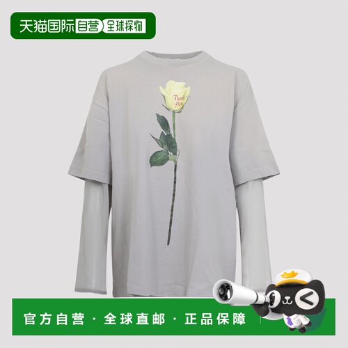 1h可退 香港直邮ACNE STUDIOS 女士T恤 AL0515AAB CO 灰色 叠层T