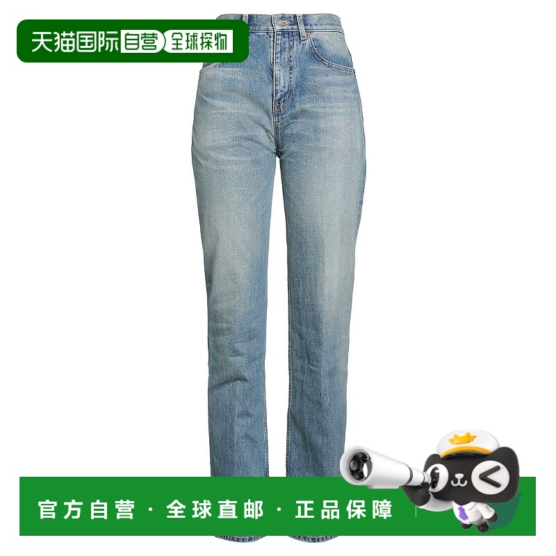 香港直邮Saint Laurent 圣罗兰 女士 牛仔长裤 blue蓝色 舒适时尚