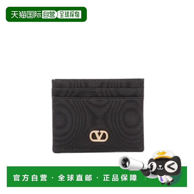 1h可退 香港直邮VALENTINO 女士卡包 WP0AJ7YREEDM CO 黑色 徽标