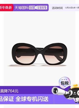 香港直邮GANNI 甘尼 女士 圆框醋纤太阳眼镜 A4371099BLACK新款
