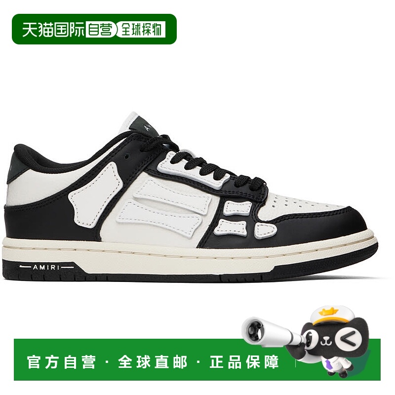 1h可退 香港直邮AMIRI 男士 黑色 & 白色 Skel Top Low 运动鞋 PX