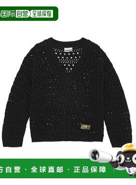 香港直邮Ganni 钩针 V 领针织衫套头衫毛衣 K2543