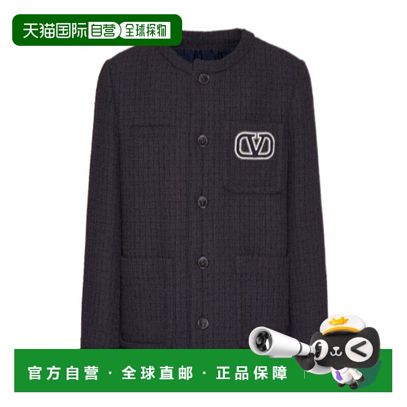 香港直邮Valentino 标志性 VLOGO 拼饰花呢休闲夹克 3V3CE2779GA