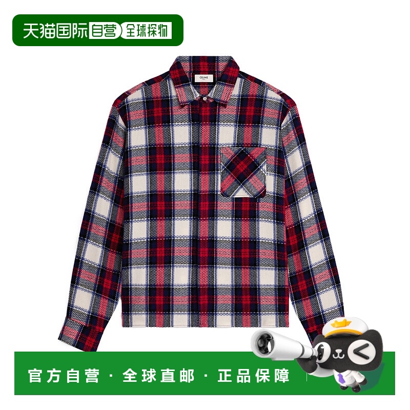 香港直邮Celine 格纹羊绒衫 RC0B01903.