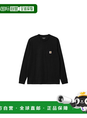 1h可退 香港直邮CARHARTT WIP 男士 L/S 黑色口袋T恤 I03043789XX