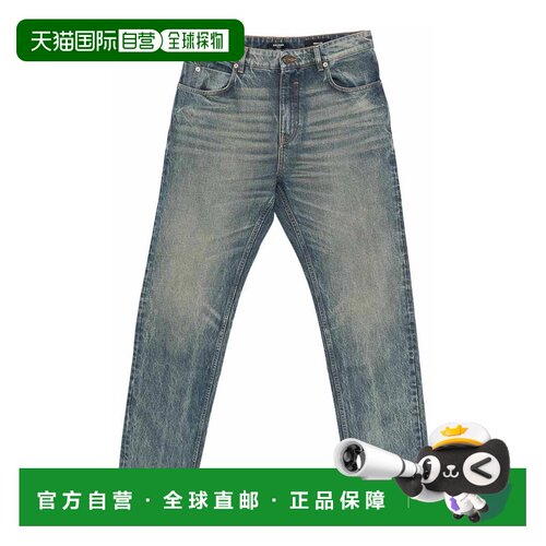 1h可退 香港直邮BALMAIN 男士牛仔裤 GH1MI043DG106AW SS2026 灰