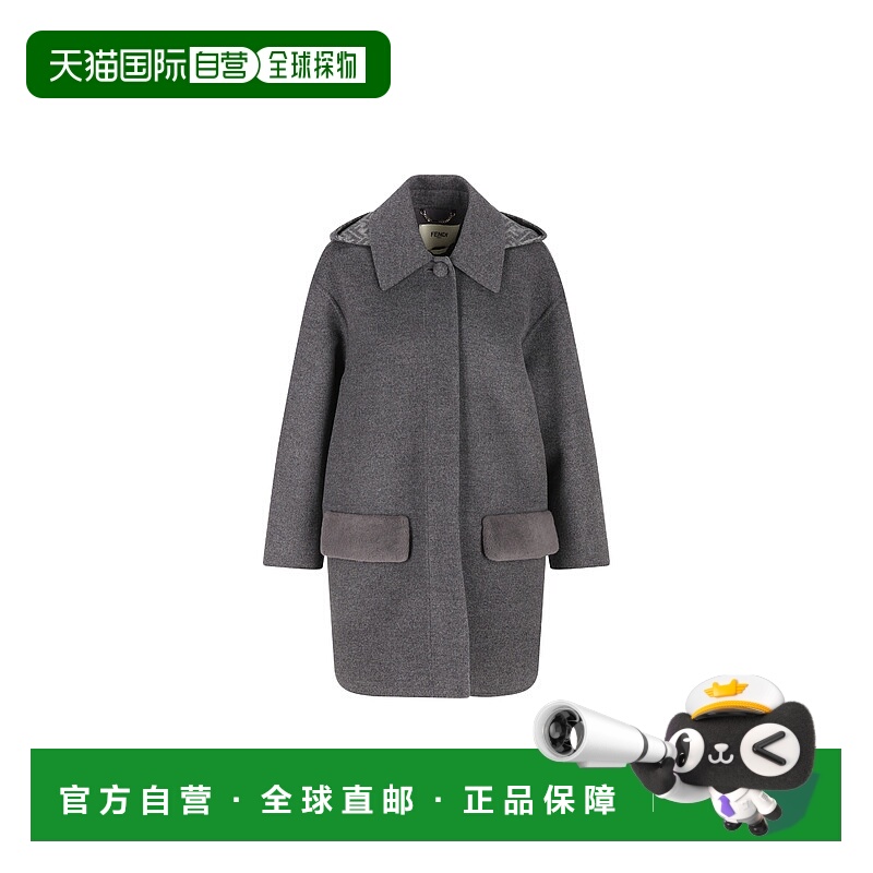 1h可退 香港直邮Fendi 芬迪 女士 外套 FJ7671A5HD grey灰色 舒适