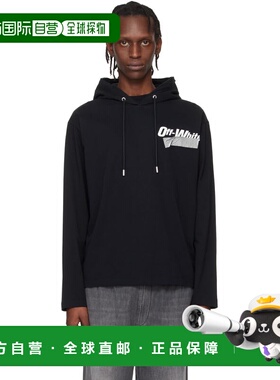 1h可退 香港直邮off-white 男士 黑色 Cupid Tape Tee 连帽衫 OMA