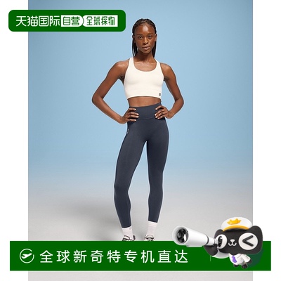 欧洲直邮On昂跑Core系列女士海军蓝再生聚酯长款紧身裤