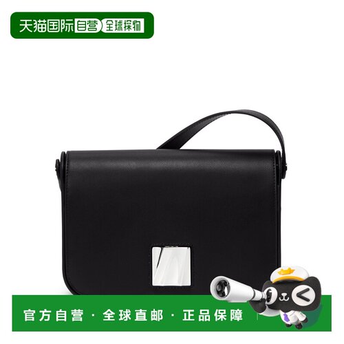 自营欧洲直邮Tumi途明 Olas女士黑色皮革拉链开合斜挎包单肩包