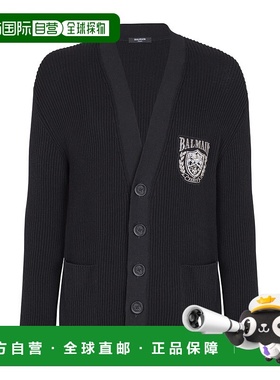 1h可退 香港直邮Balmain 棉质筒状针织开衫 GH1KL00746KJ长袖