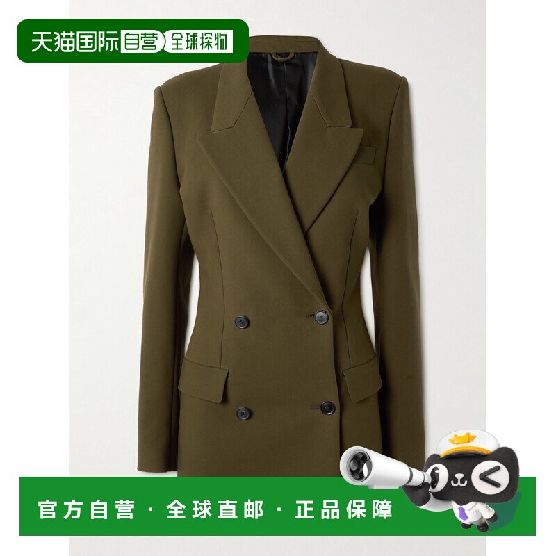 1h可退 美国直邮alaia 女士 双排扣棉质斜纹布西装外套 AA9V1129W