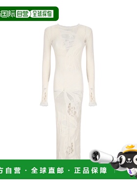 1h可退 香港直邮Blumarine 蓝色情人 女士 提花针织中长连衣裙 P4