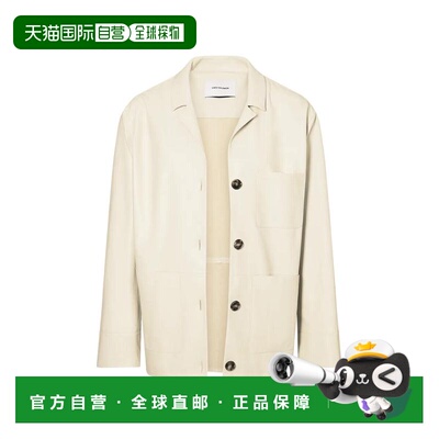 1h可退 香港直邮YVES SALOMON 女士 皮革纽扣夹克 26EYV22965APAR