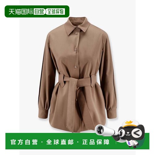 1h可退 香港直邮MaxMara 麦斯玛拉 女士 AGENZIA SAHARIANA 浅褐