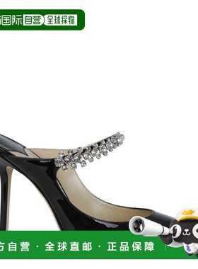 香港直邮Jimmy Choo 周仰杰 女士 黑色皮质浅口鞋 BING100PAT0100