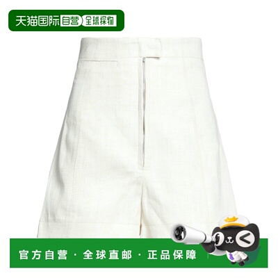 香港直邮Jacquemus 女士 短裤 BEIGE 时尚舒适米色亚麻