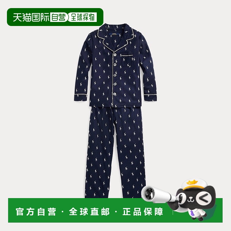 自营欧洲直邮RalphLauren拉夫劳伦 Polo Pony 法兰绒斜纹睡衣