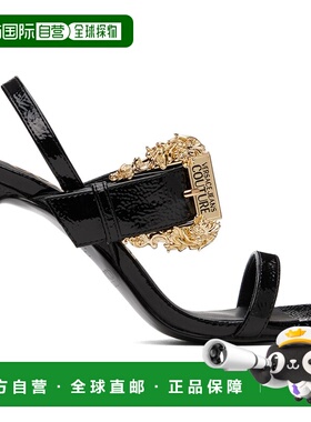 1h可退 香港直邮versace 范思哲 女士 黑色 Emily 凉鞋 E74VA3S71