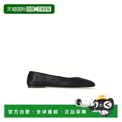 1h可退 香港直邮The Row 女士 方形芭蕾平底鞋 F1598SL3 black黑