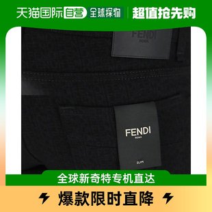 芬迪 男士 黑色棉质牛仔裤 F0QA1 香港直邮FendiFENDI FLP201 ABK5