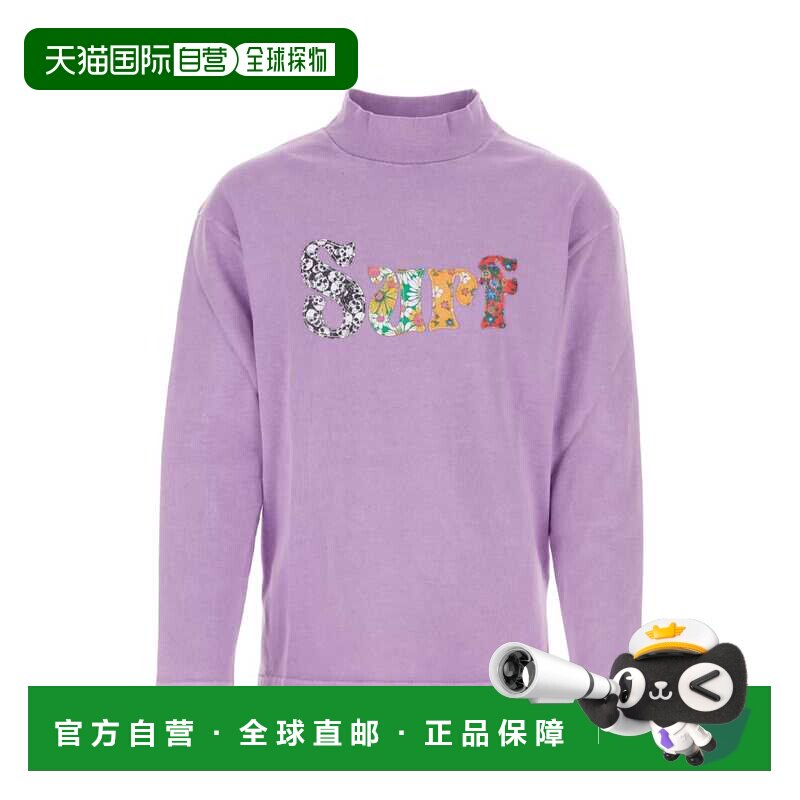 1h可退 香港直邮Erl 女士 淡紫色棉质运动衫 ERL08T009PURPLE卫衣
