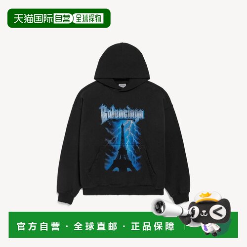 自营欧洲直邮Balenciaga巴黎世家 Paris Thunderstorm男士棉质卫