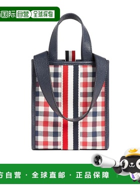香港直邮Thom Browne 拼色格子单肩包 FAP350A07883手提包