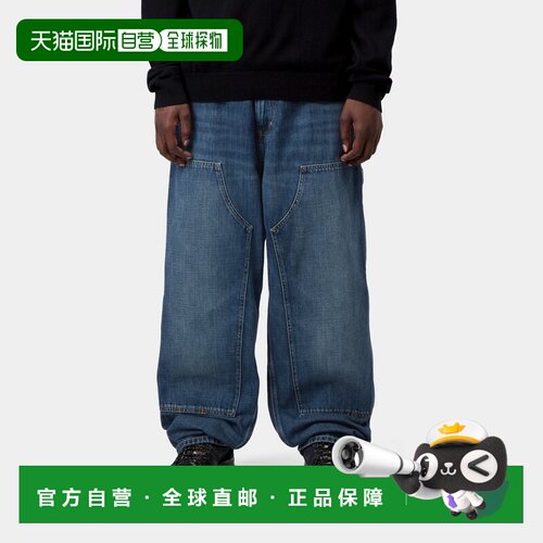 自营欧洲直邮Carhartt WIP OG Double Knee男士蓝色棉质工装裤