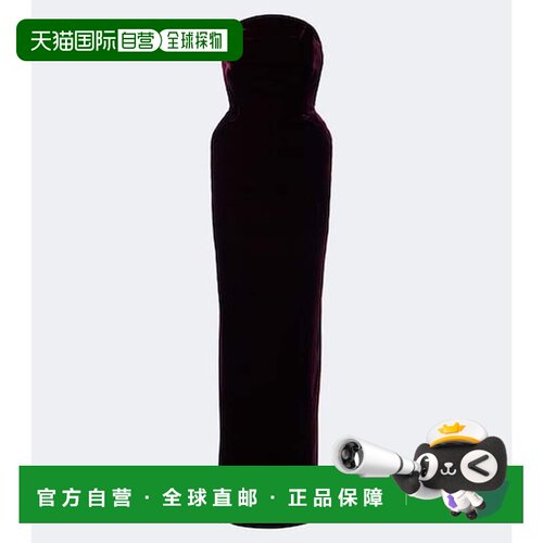 香港直邮Mugler 穆勒 女士 天鹅绒抹胸礼服 red红色 舒适时尚