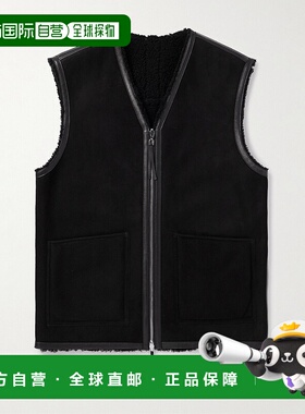 1h可退 香港直邮Gabriela Hearst 男士 Snowdon 皮革边毛羊皮马甲