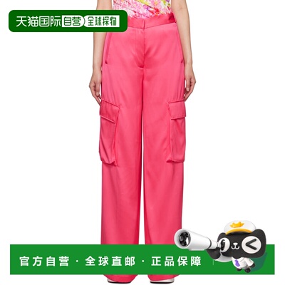 1h可退 香港直邮versace 范思哲 女士 粉色工装裤 10098441A06838
