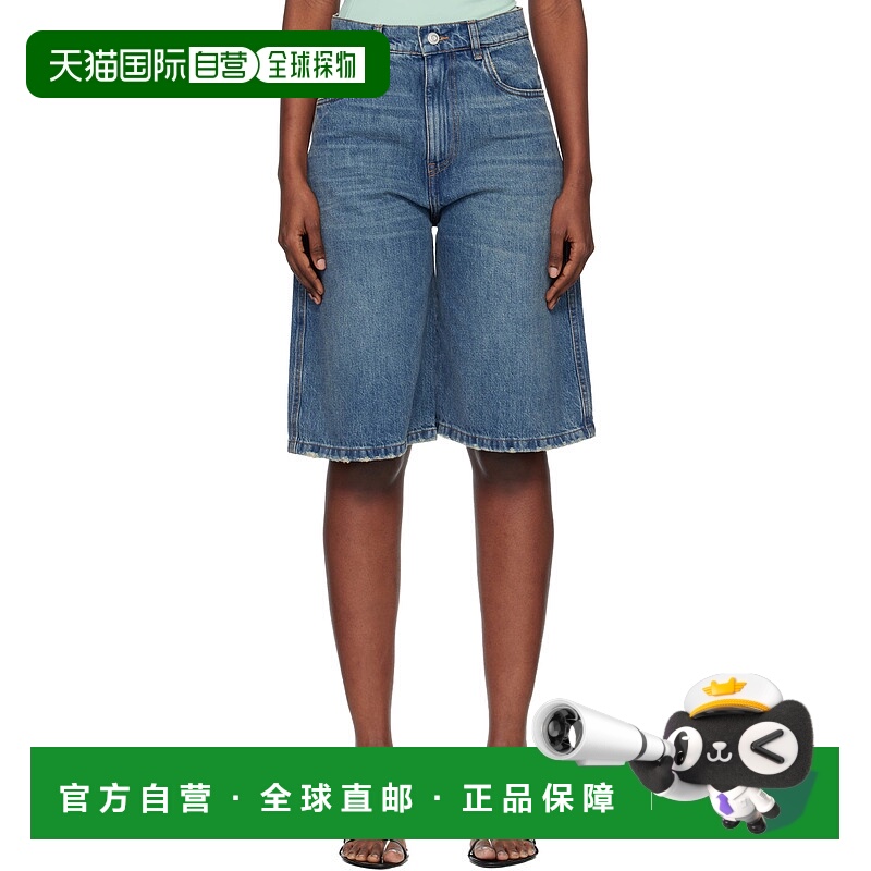 香港直邮Coperni 女士 蓝色百慕大牛仔短裤 COPP86F2029
