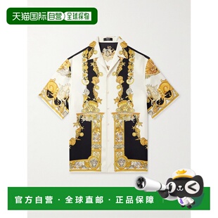1h可退 香港直邮versace 范思哲 男士 CORAL THEATRE真丝衬衫 100