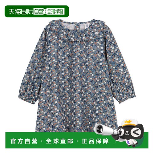 欧洲直邮Petit Bateau 小帆船 女孩 CELESTA 短连衣裙 蓝色