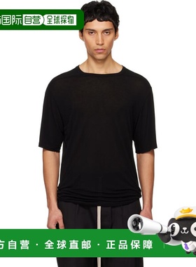 香港直邮rick owens 瑞克 欧文斯 男士 黑色 Temple Brad Silk T