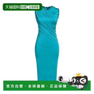 香港直邮versace green绿色 范思哲 中长连衣裙 舒适 女士 1h可退