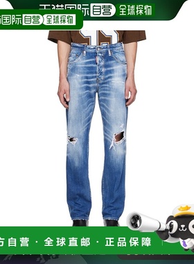 1h可退 香港直邮Dsquared2 二次方 男士 蓝色 642 牛仔裤 S74LB15