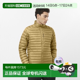 自营欧洲直邮SALOMON 古铜色合成材料男士羽绒服