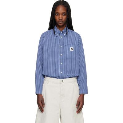 1h可退 香港直邮CARHARTT WIP 女士 海军蓝 L/S Groff 衬衫 I0362