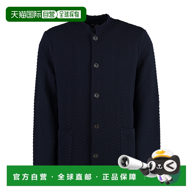 香港直邮Giorgio Armani Z字形图案长袖开衫 3DSGA1SMB5