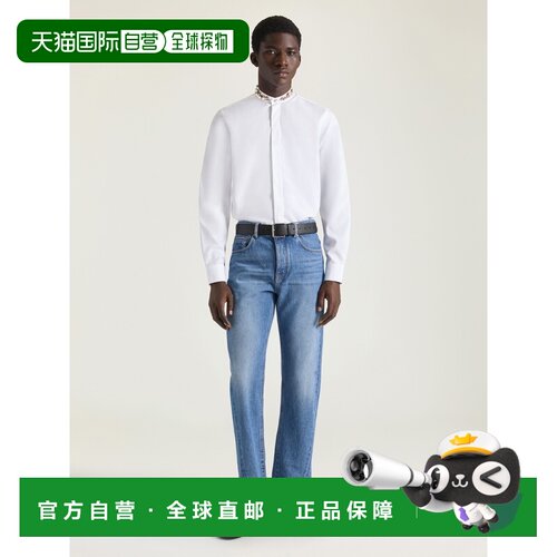 自营欧洲直邮Givenchy纪梵希 男士棉质白色长袖修身衬衫