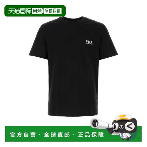 1h可退 香港直邮GOLDEN GOOSE 男士 黑色 Logo & Star T 恤 GMP01