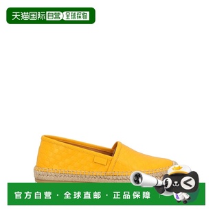 香港直邮Gucci yellow黄色 古驰 帆布面凉鞋 舒适时 女士 1h可退