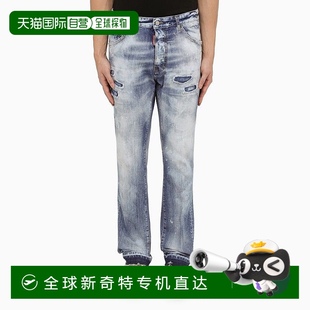 破洞细节牛仔裤 1h可退 男士 香港直邮Dsquared2 S71LB138 二次方